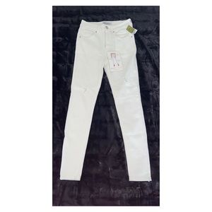 white ripped skinny jeans